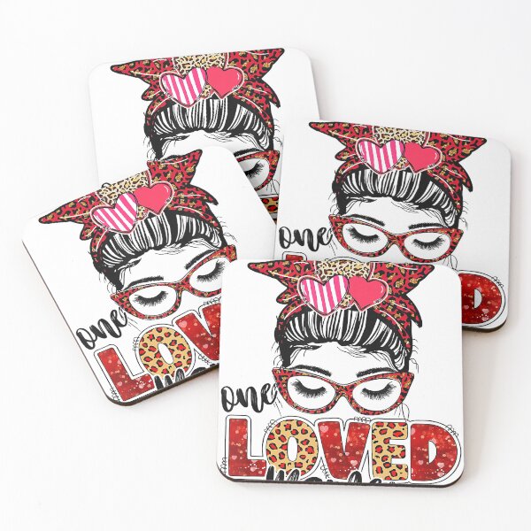Item preview, One Loved Mamey Leopard Messy Bun Valentine's Day designed and sold by JodyBoling.