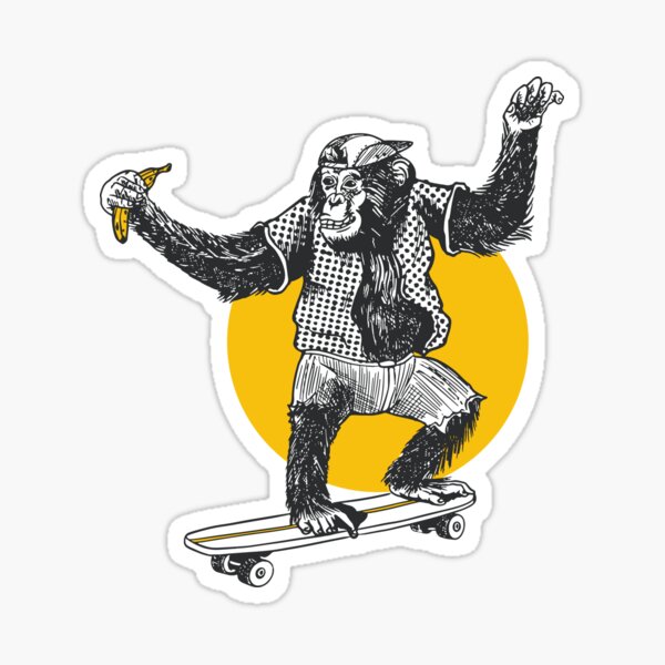 Details about   Monkey Diary Humor Skateboard Laptop Decal Sticker QS 