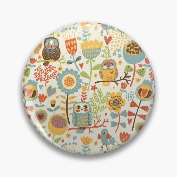 Item preview, Cute vintage colorful owls designed and sold by SweetTea4U.