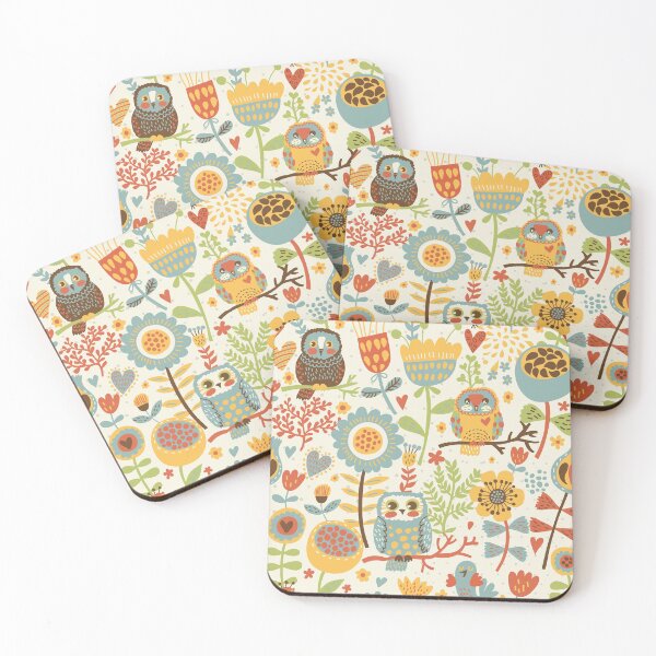 Item preview, Cute vintage colorful owls designed and sold by SweetTea4U.