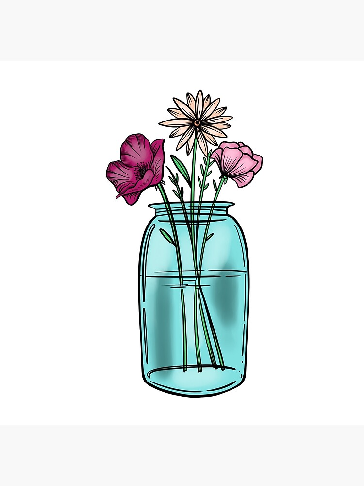 "Jar Color flower beautiful flower " Poster for Sale by Hosshussein | Redbubble