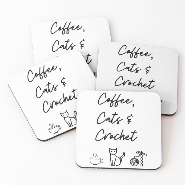 Item preview, Coffee Cats Crochet - natural designed and sold by CarolynLee45.