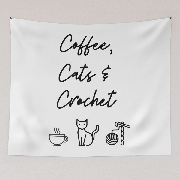 Item preview, Coffee Cats Crochet - natural designed and sold by CarolynLee45.
