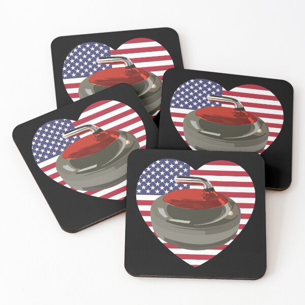 Item preview, USA Curling stone drawing designed and sold by Blondiabshop.