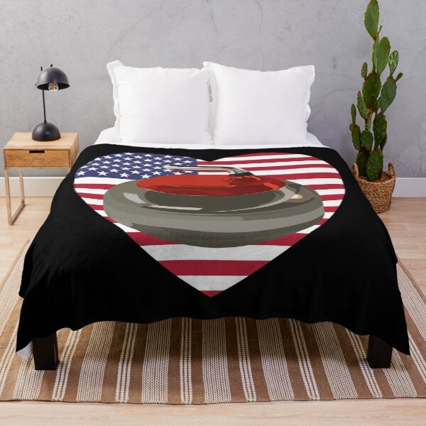 Item preview, USA Curling stone drawing designed and sold by Blondiabshop.