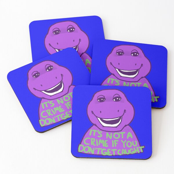 Item preview, its not a crime if you dont get caught- barnbey dinosaur Sticker designed and sold by KerstinSamson.