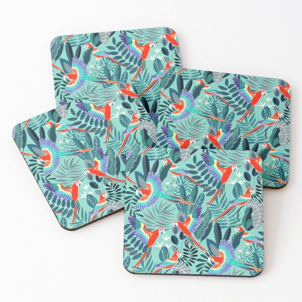 Item preview, Jungle Parrot Paradise - Tropical Turquoise designed and sold by TigaTiga.