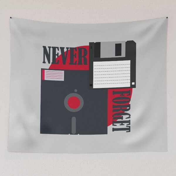 Item preview, Floppy and diskette never forget drawing designed and sold by Blondiabshop.