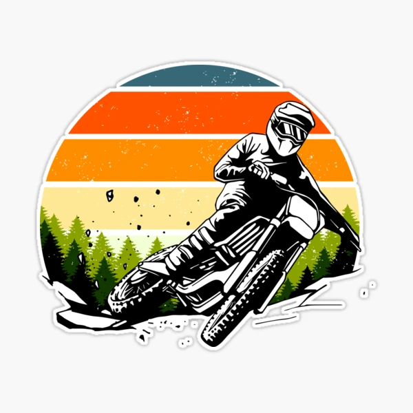 Pegatina con la obra «Motocross 1 para estampados» de GePadeSign