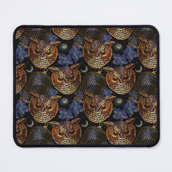Item preview, Gothic embroidery owls designed and sold by LittleShop79.