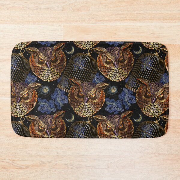 Item preview, Gothic embroidery owls designed and sold by LittleShop79.