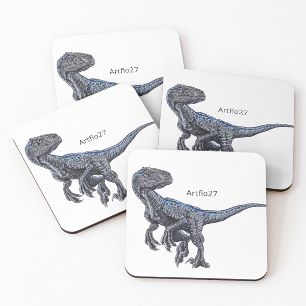 Item preview, Velociraptor white background designed and sold by Artflo27.