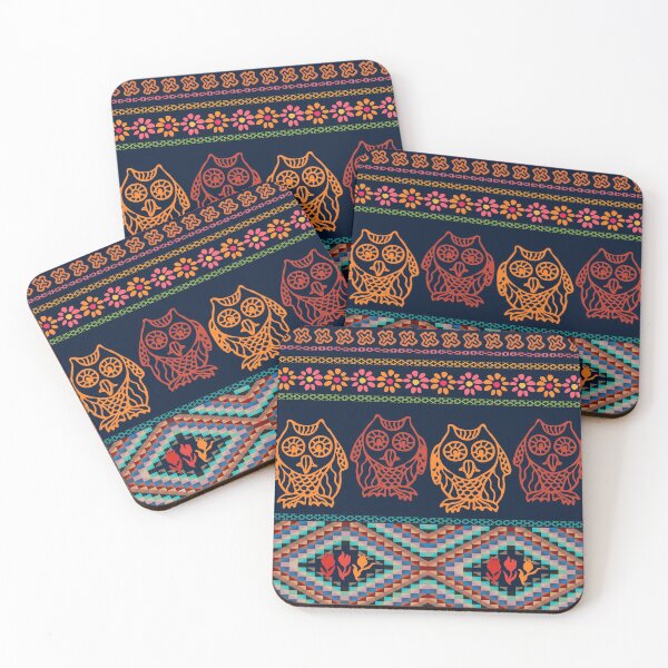 Item preview, Bohemian owl pattern designed and sold by LittleShop79.