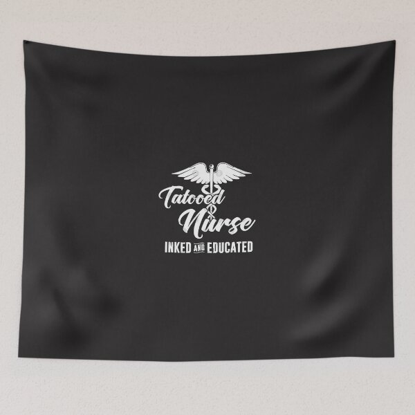 Item preview, Nurse Gift Print Inked Tattooed Nursing Print Educated Tee designed and sold by izattagno.