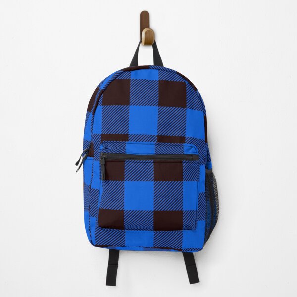 Item preview, Scottish Tartan Buffalo Plaid Black Blue designed and sold by DeYoungFashion.