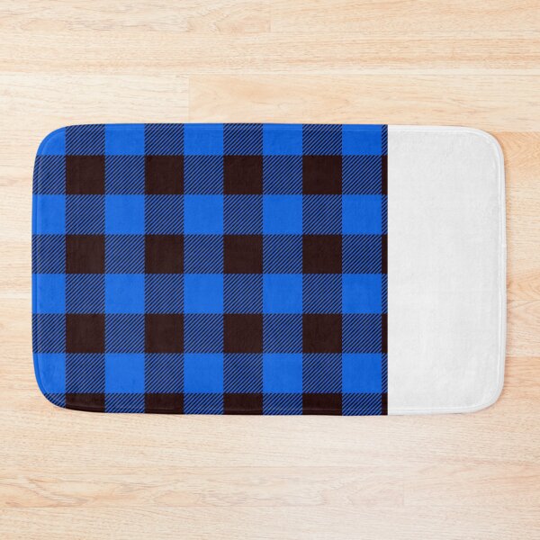 Item preview, Scottish Tartan Buffalo Plaid Black Blue designed and sold by DeYoungFashion.