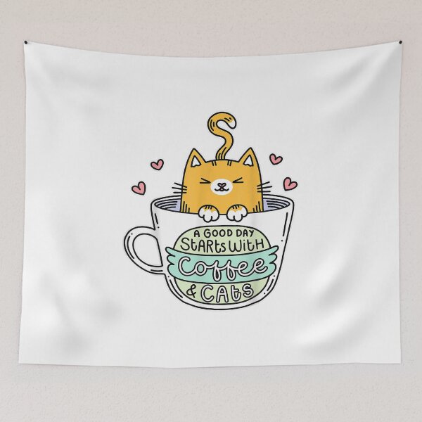 Item preview, A Good Day Starts With Coffee & Cat designed and sold by dorisnnadiri.