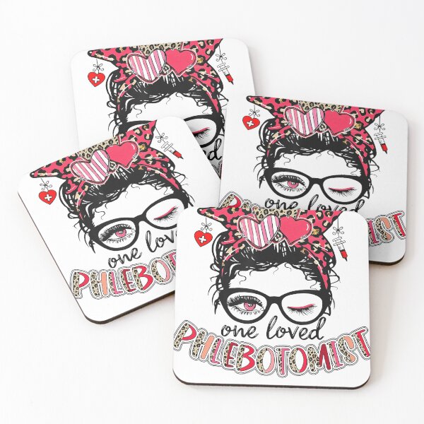 Item preview, One Loved Phlebotomist Messy Bun Valentine's Day designed and sold by BrandyBare.