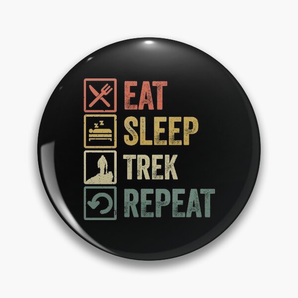 Item preview, Funny eat sleep trek repeat retro vintage gift designed and sold by HN-ART.