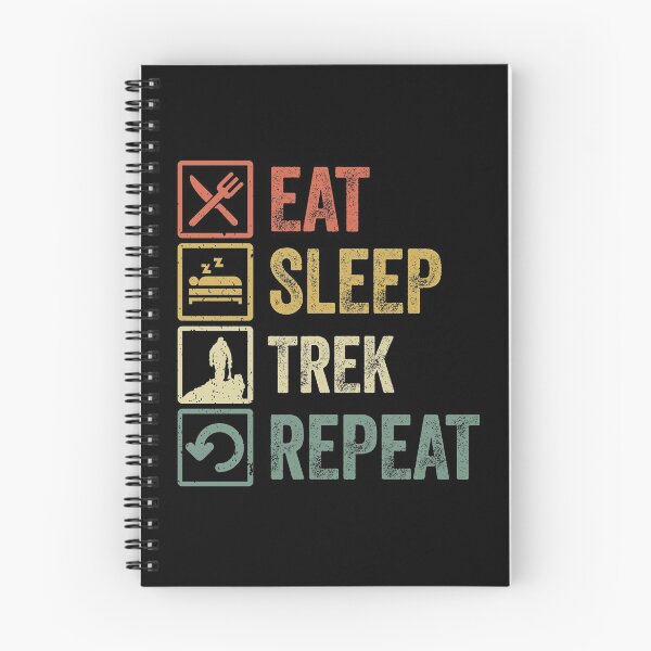 Item preview, Funny eat sleep trek repeat retro vintage gift designed and sold by HN-ART.