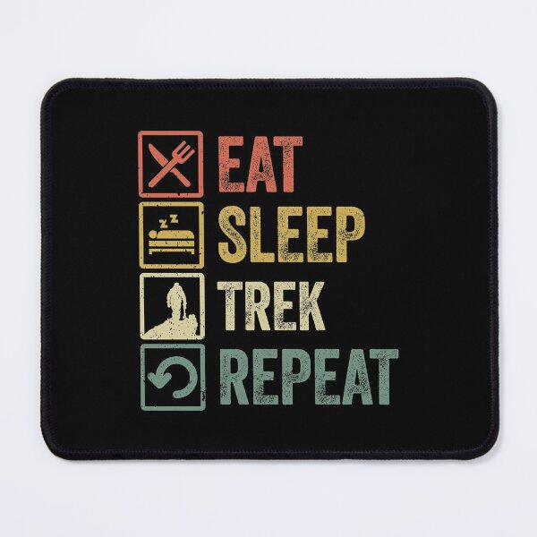 Item preview, Funny eat sleep trek repeat retro vintage gift designed and sold by HN-ART.