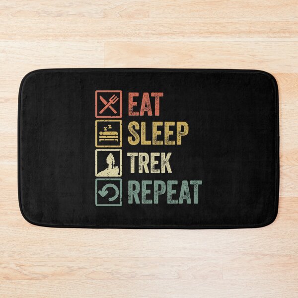 Item preview, Funny eat sleep trek repeat retro vintage gift designed and sold by HN-ART.