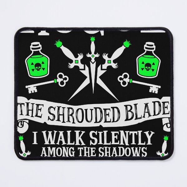Item preview, ROGUE, THE SHROUDED BLADE - Dungeons Dragons (White Text) designed and sold by Jerry Dotseth.