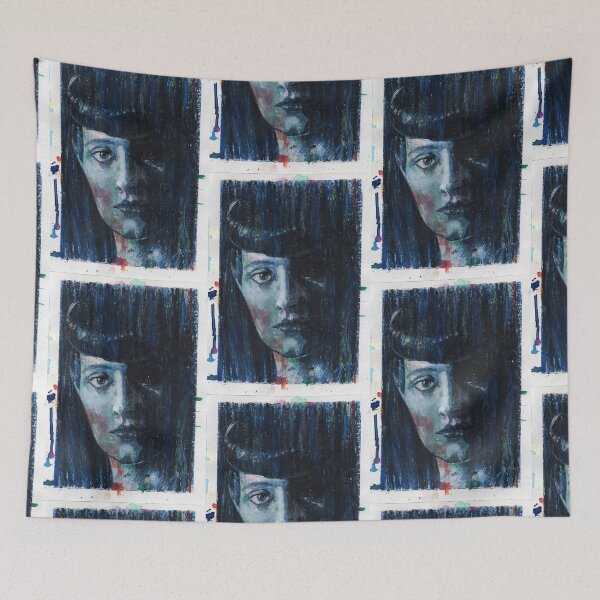Item preview, Blade Runner - Rachael - Hand Drawn Oil and Ink Portrait designed and sold by HRHildebrand.