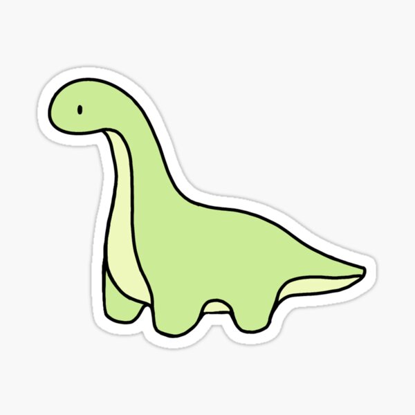 Artikel-Vorschau von Einfacher hellgrüner Stofftier Brontosaurus Dinosaurier Sticker, designt und verkauft von ThorstenCzaja.
