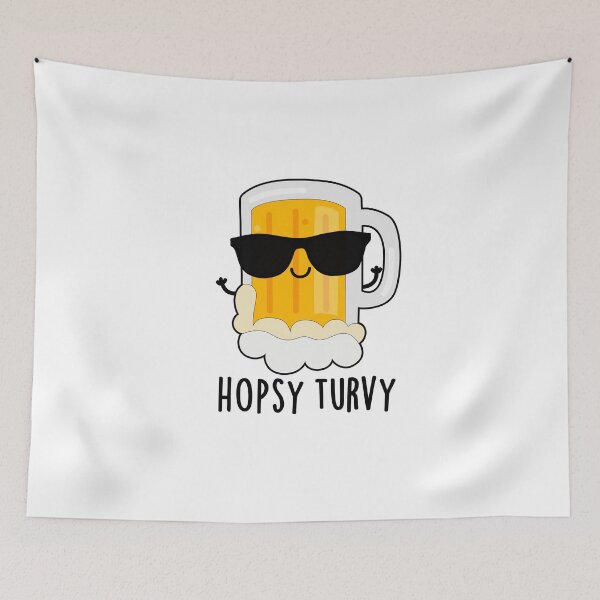 Item preview, Hopsy Turvy Upside Down Funny Beer Puns  designed and sold by punnybone.