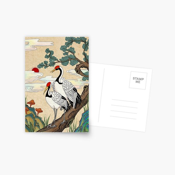Item preview, Minhwa: Pine Tree and Cranes B Type designed and sold by QamarART Paintings.