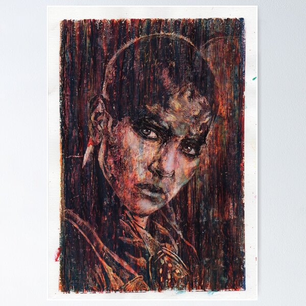 Item preview, Furiosa - Hand Drawn Oil and Ink Portrait designed and sold by HRHildebrand.