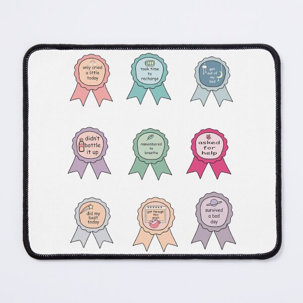 Item preview, Mental health accomplishment badges Mental health achievement badges designed and sold by MentalPositive.