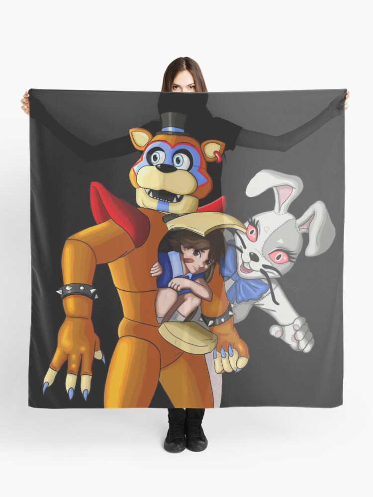 FNAF Security Breach Glam Rock Freddy, Gregory and Vanny Scarf