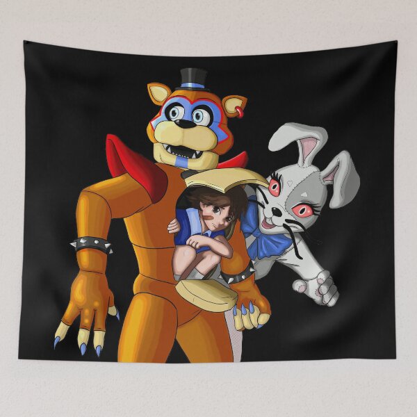 Artikelvorschau, FNAF Security Breach Glam Rock Freddy, Gregory und Vanny entworfen und verkauft von Daveofthedead87.