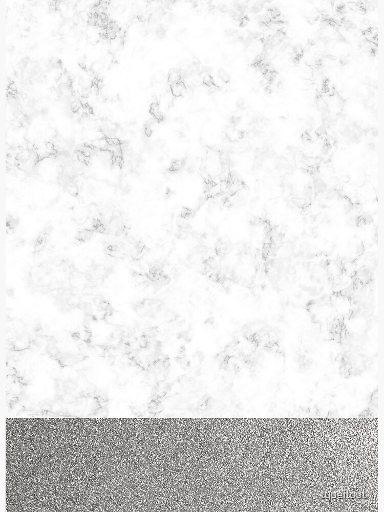 "White Marble With Silver Glitter" Poster for Sale by typeitout Redbubble