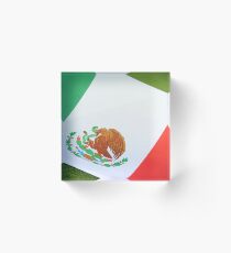 Mexican flag Acrylic Block