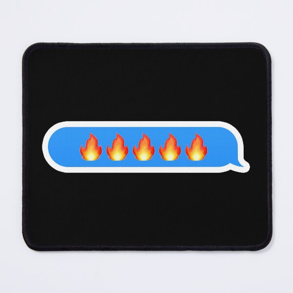Aperçu de l'œuvre Fire emoji Popular Meme Speech iMessage créée et vendue par mekx.