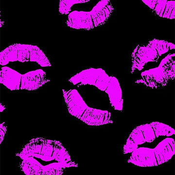 Artwork thumbnail, Purple Lips Pattern by LMoonDesigns