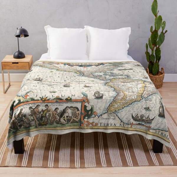Item preview, Map of the America by Jodocus Hondius,1619. designed and sold by vintagemapstore.