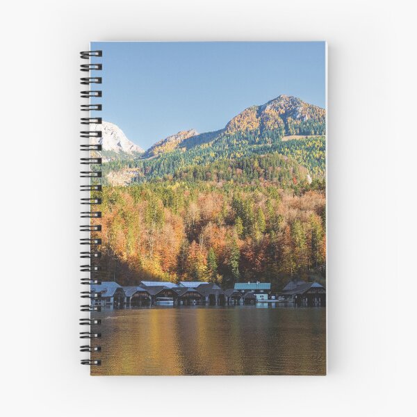 Item preview, Königssee Boat Houses And Jenner Mountain designed and sold by rawshutterbug.