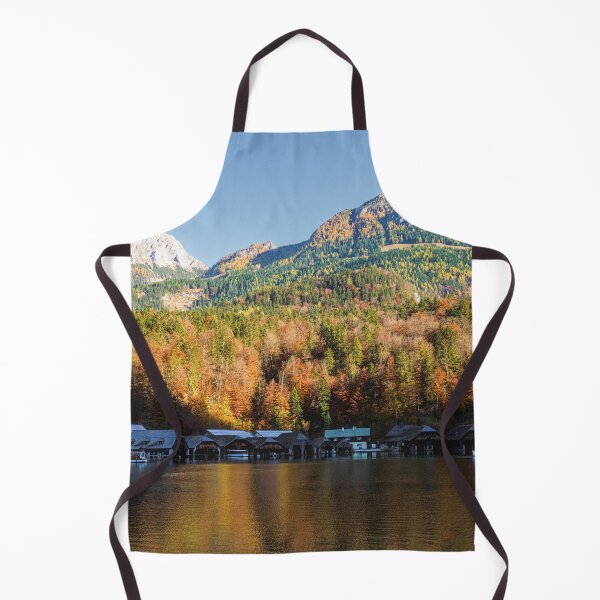 Item preview, Königssee Boat Houses And Jenner Mountain designed and sold by rawshutterbug.