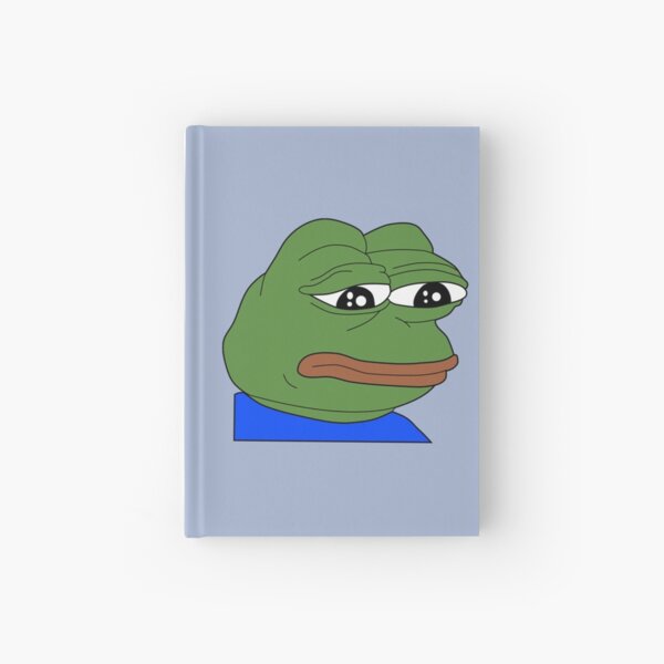 Bored poggers emote - peepo pepega twitch discord frog Hardcover