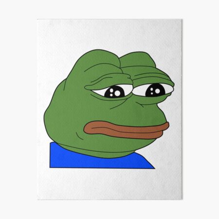 Bored poggers emote - peepo pepega twitch discord frog Art Board