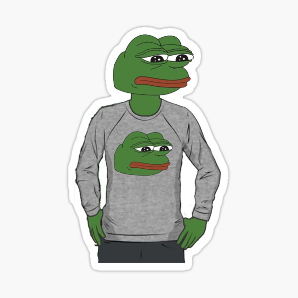 Grinning Poggers emote - peepo pepega twitch discord frog | Art Board Print