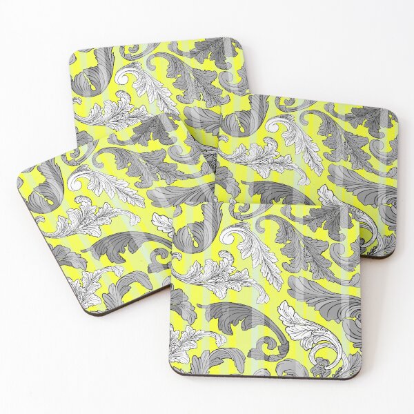 Item preview, Classic Leaves Gray in Yellow Fashion, art by Miguel Matos Official designed and sold by MiguelMatosArt.