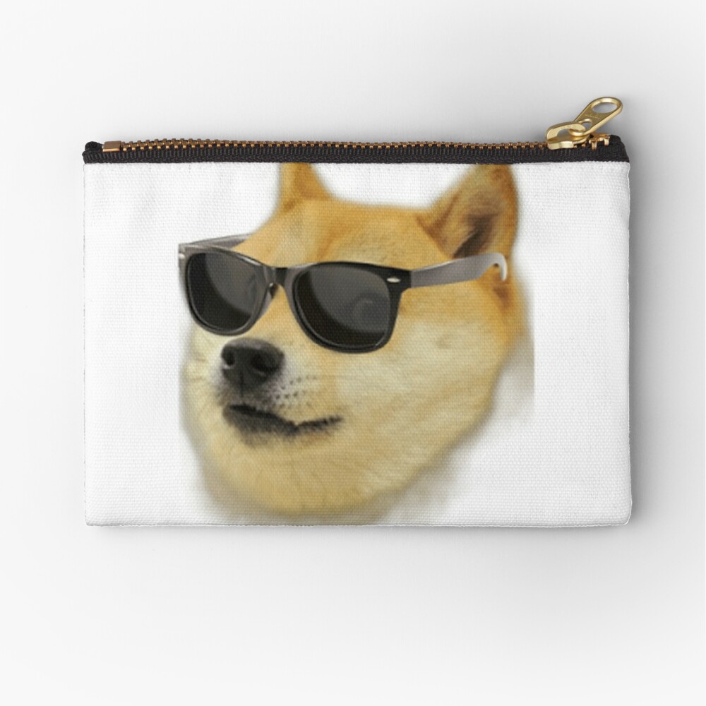 Doge Zipper Pouch By Mijojr Redbubble - double doge in a pouch roblox