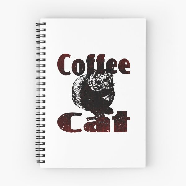Item preview, Coffee Cat (Classic Distressed Vintage Retro 70's Look • Kopi Luwak • Black Brown • Lucky Cat Quote • Sticker or Mug for Pet Loving Caffeine Addicts) designed and sold by SassyClassyMe.