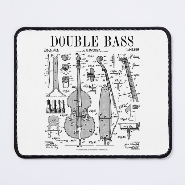 Item preview, Double Bass Player Bassist Musical Instrument Vintage Patent designed and sold by GrandeDuc.