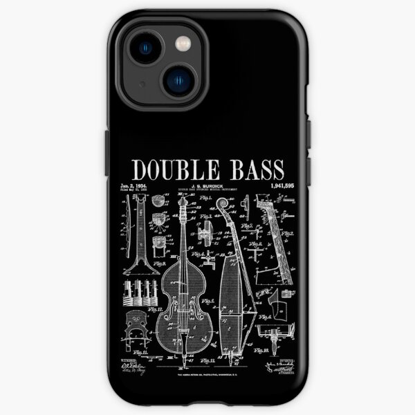 Double Bass Player Bassist Musical Instrument Vintage Patent iPhone Tough Case